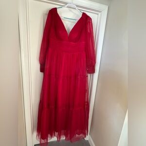 Elegant Red Evening Gown